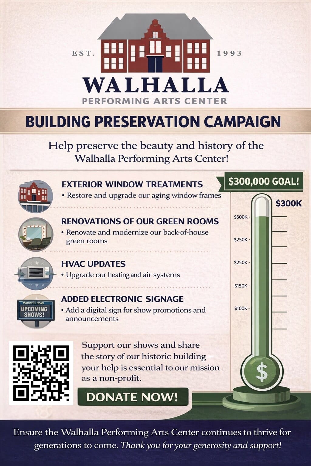 graphic for building preservation campaign