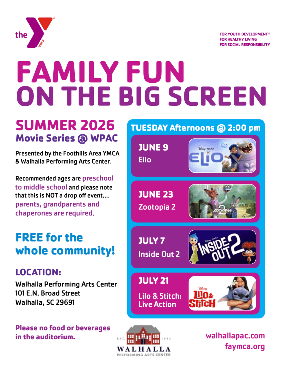 flier summer 2026 movies