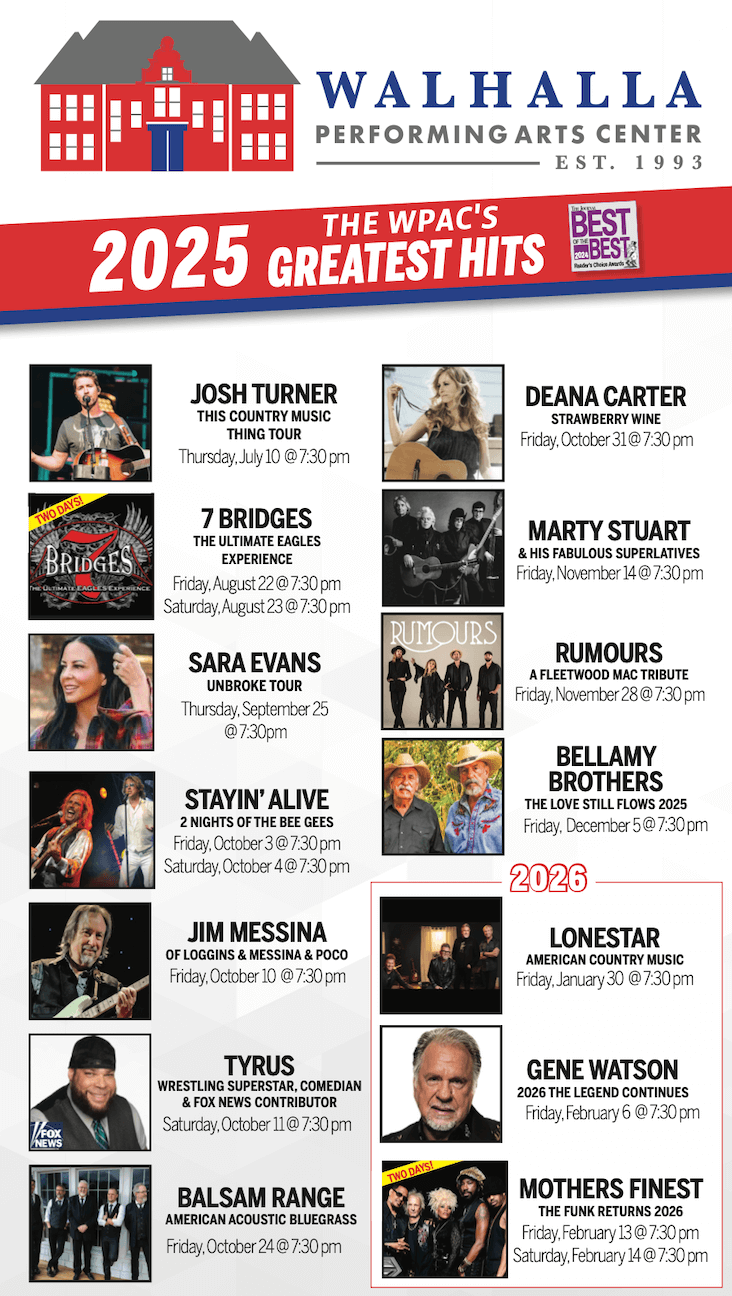 Flyer for WPAC 2025 Greatest Hits